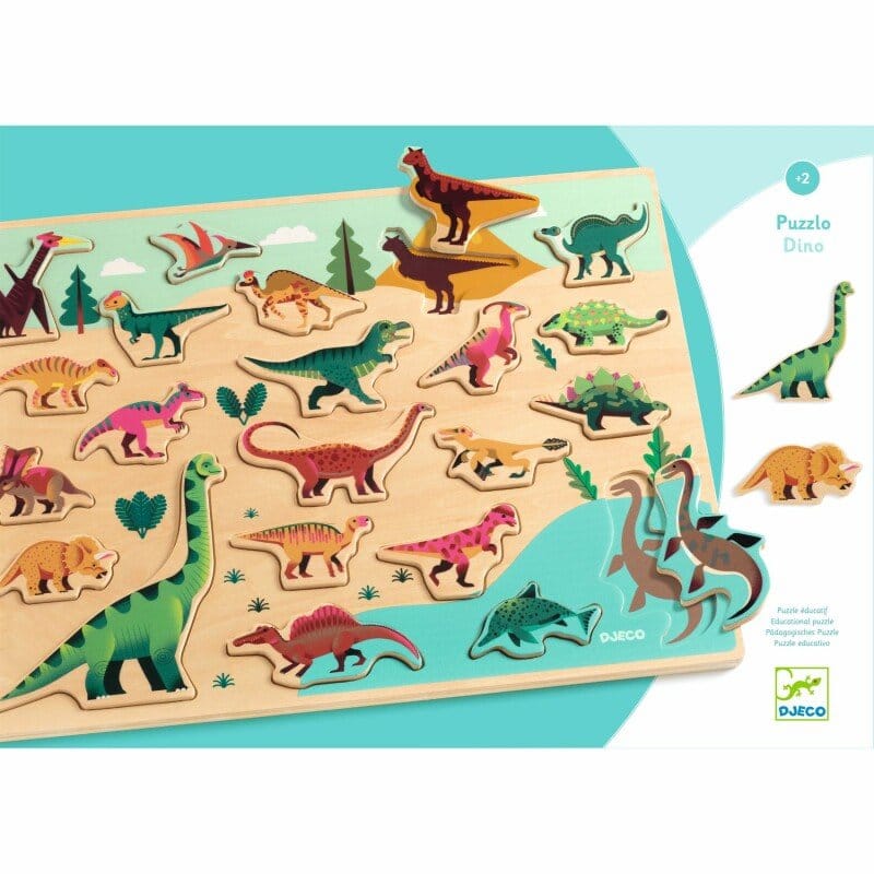 Djeco Chunky Puzzles Puzzlo Dino Wooden Puzzle