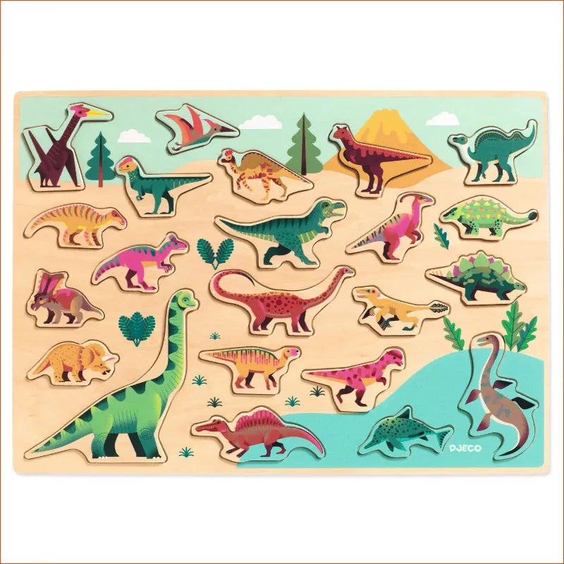Djeco Chunky Puzzles Puzzlo Dino Wooden Puzzle