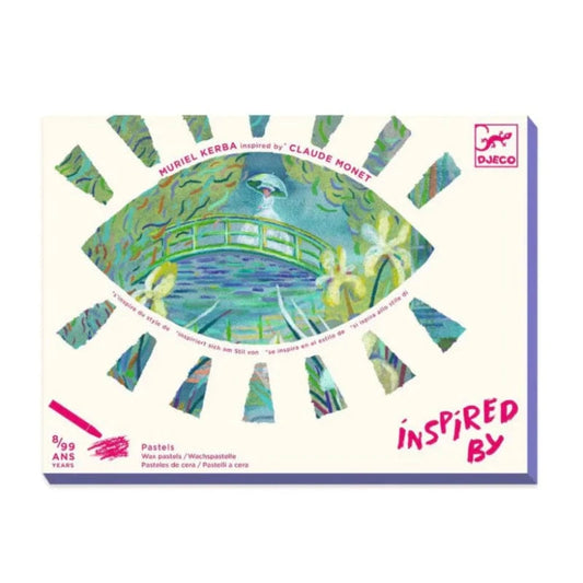 Djeco Coloring & Painting Kits Default Inspired by Monet - On the Water Lily Pond Wax Crayons Kit UPC