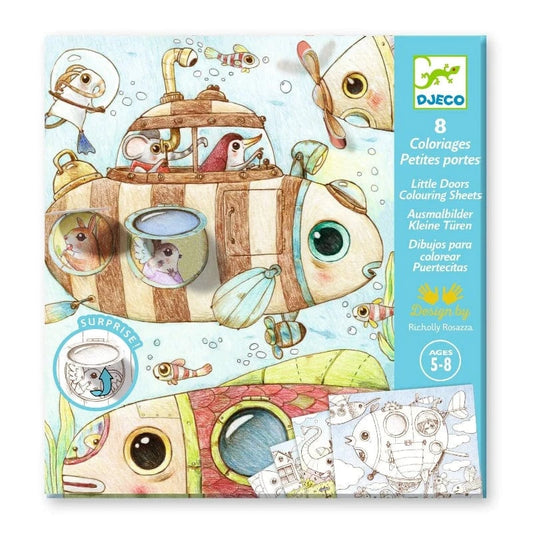 Djeco Coloring & Painting Kits Malo's Trip Surprise Coloring UPC