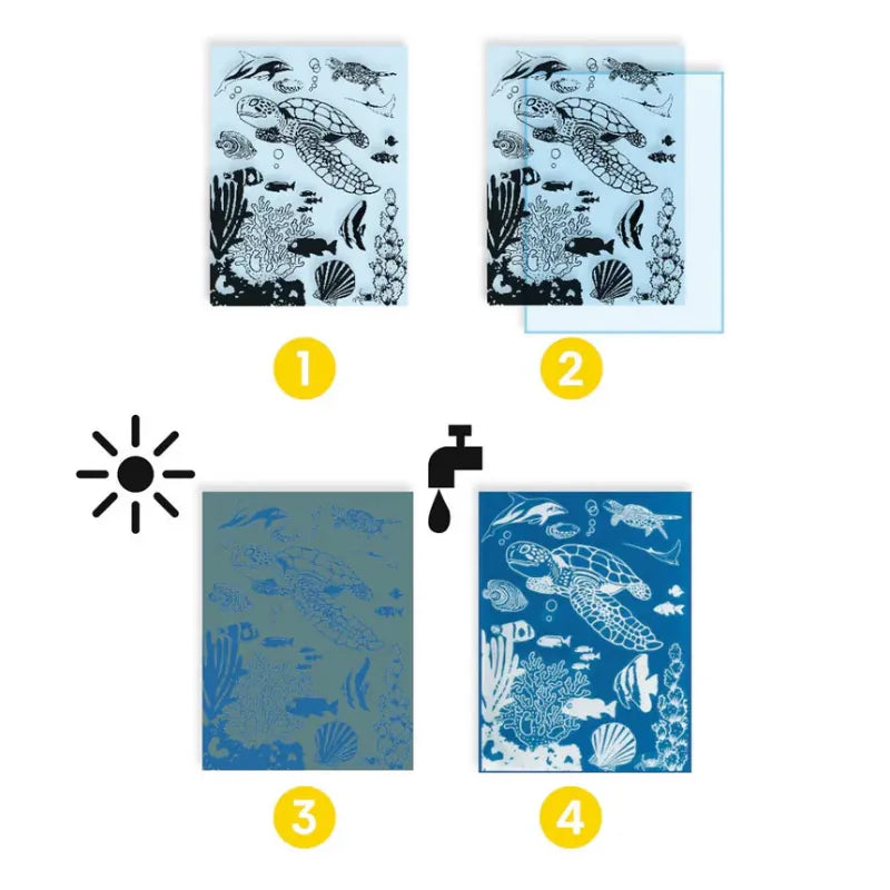 Djeco Coloring & Painting Kits Ultramarine Cyanotype Paper Craft