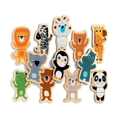 Djeco Educational Play Default Coucou Mix Match Animal Magnets