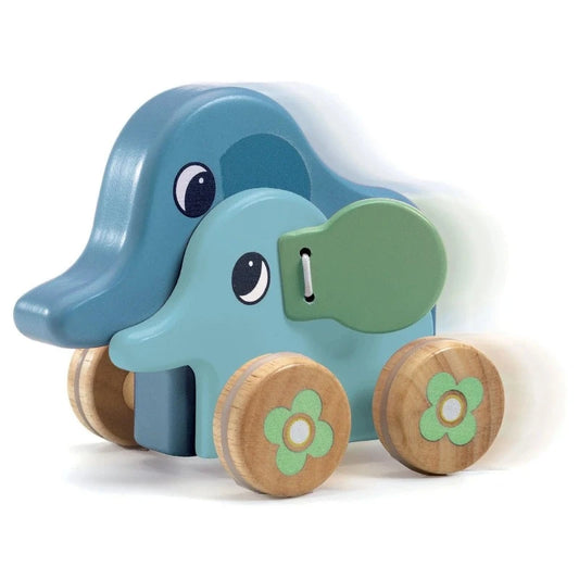 Djeco Infant Sensory Toys Default PitiSing Elephant Push Toy