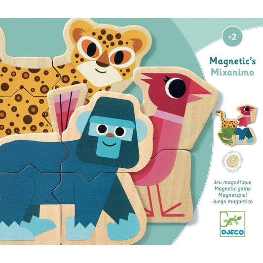 Djeco Magnets Default Mixanimo Mix & Match Wooden Animal Magnets UPC