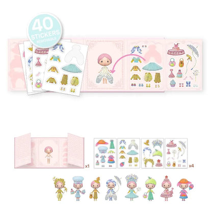 Djeco Paper Dolls Tinyly Miss Lilypink Stickers