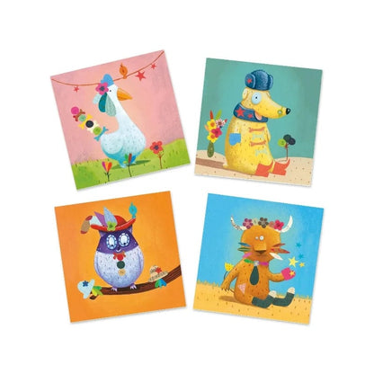 Djeco Sticker Activity Sets Default Create Animals Sticker Collage Kit