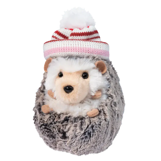 Douglas Cuddle Toys Plush Holiday Default Spunky Hedgehog w/ Winter Stripped Hat