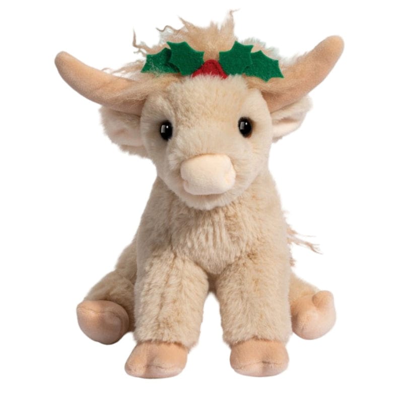Douglas Cuddle Toys Plush Holiday Laddie Holiday Highland Cow Mini Soft