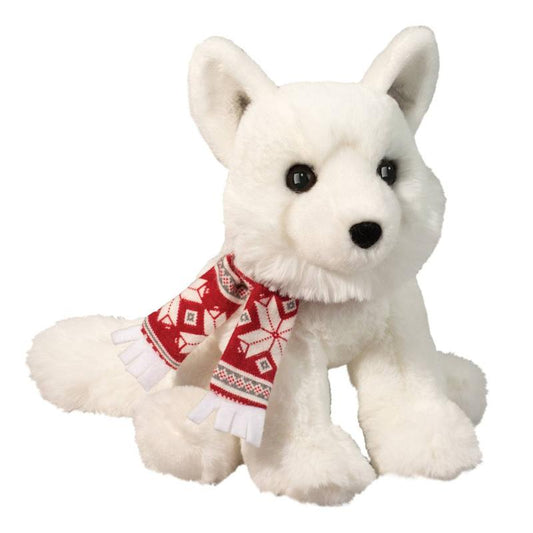 Douglas Toys Plush Holiday Default Mistie Arctic Fox with Scarf Mini Soft