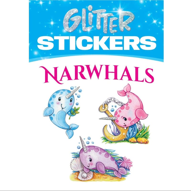 Dover Publications Sticker Books Glitter Narwhal Stickers