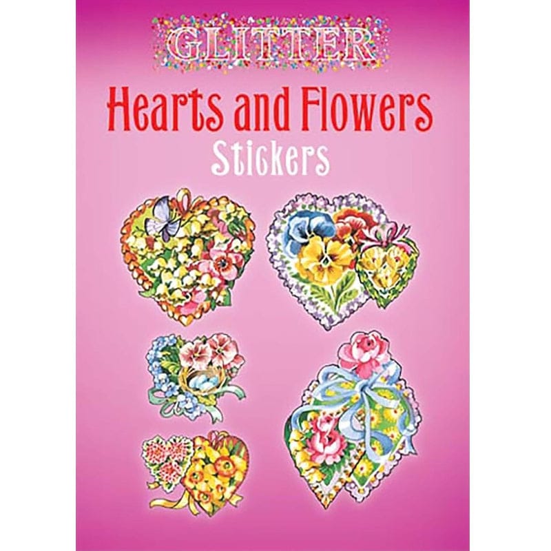 Dover Publications Stickers Glitter Hearts and Flowers Stickers