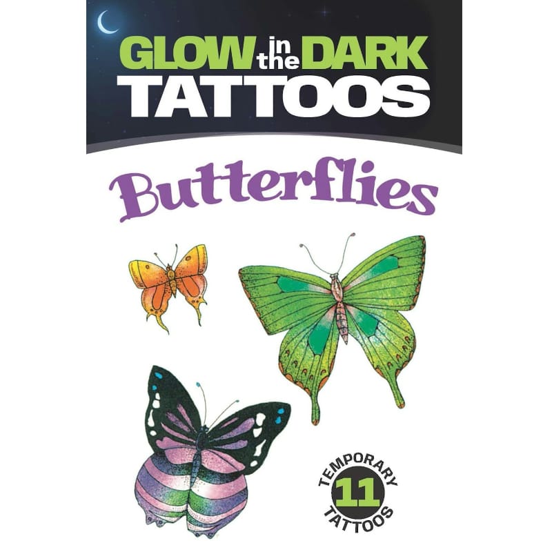 Dover Publications Temporary Tattoos Glow in the Dark Tattoos - Butterflies