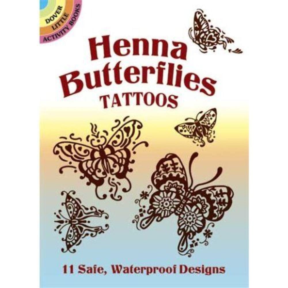 Dover Temporary Tattoos Henna Butterflies Tattoos
