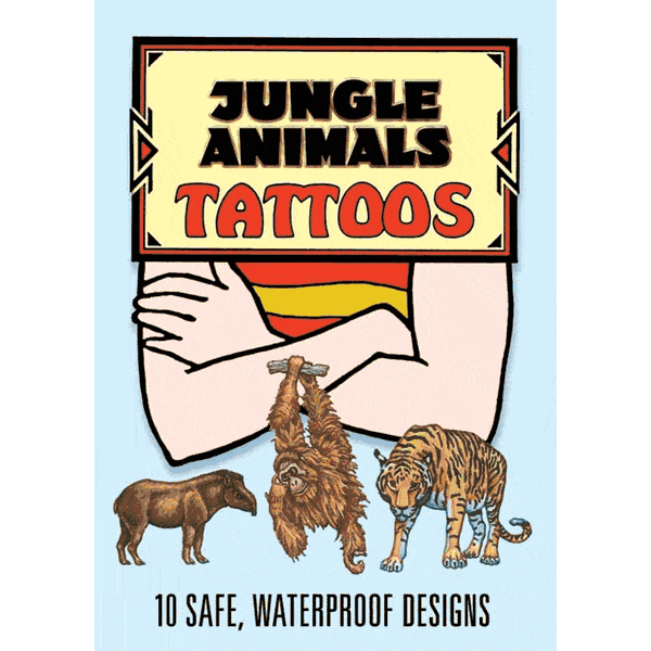 Dover Temporary Tattoos Jungle Animals Tattoos
