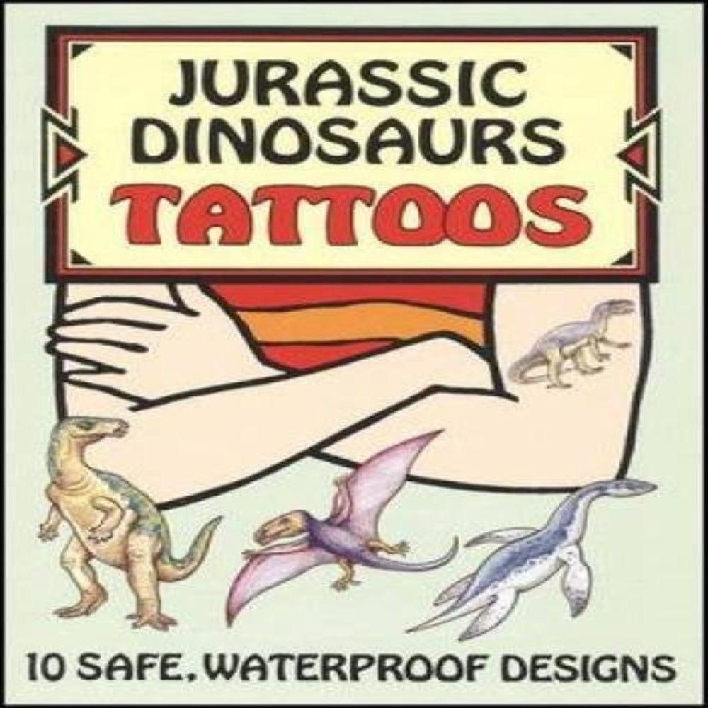Dover Temporary Tattoos Jurassic Dinosaurs Tattoos