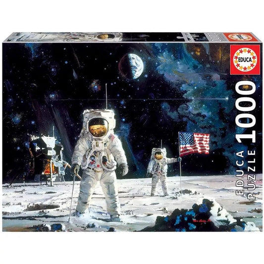EDUCA 1000 Piece Puzzles Default Robert McCall's First Men on the Moon 1000 Piece Puzzle