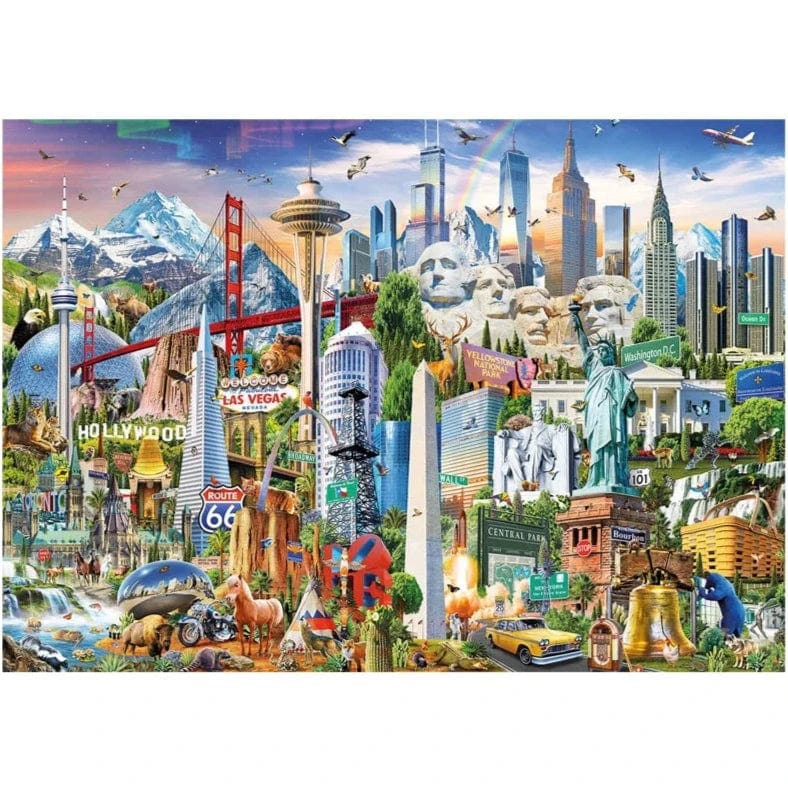 EDUCA 1500 Piece Puzzles Default North American Landmarks 1500 Piece Puzzle