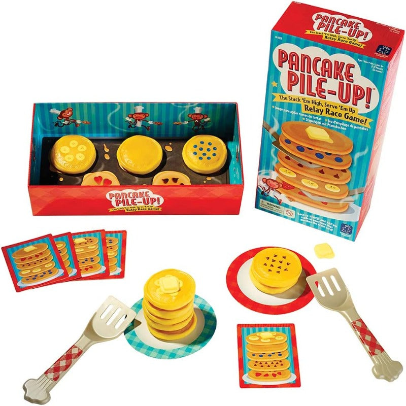 Educational Insights Physical Play Games Pancake Pile-Up! Relay Race Game
