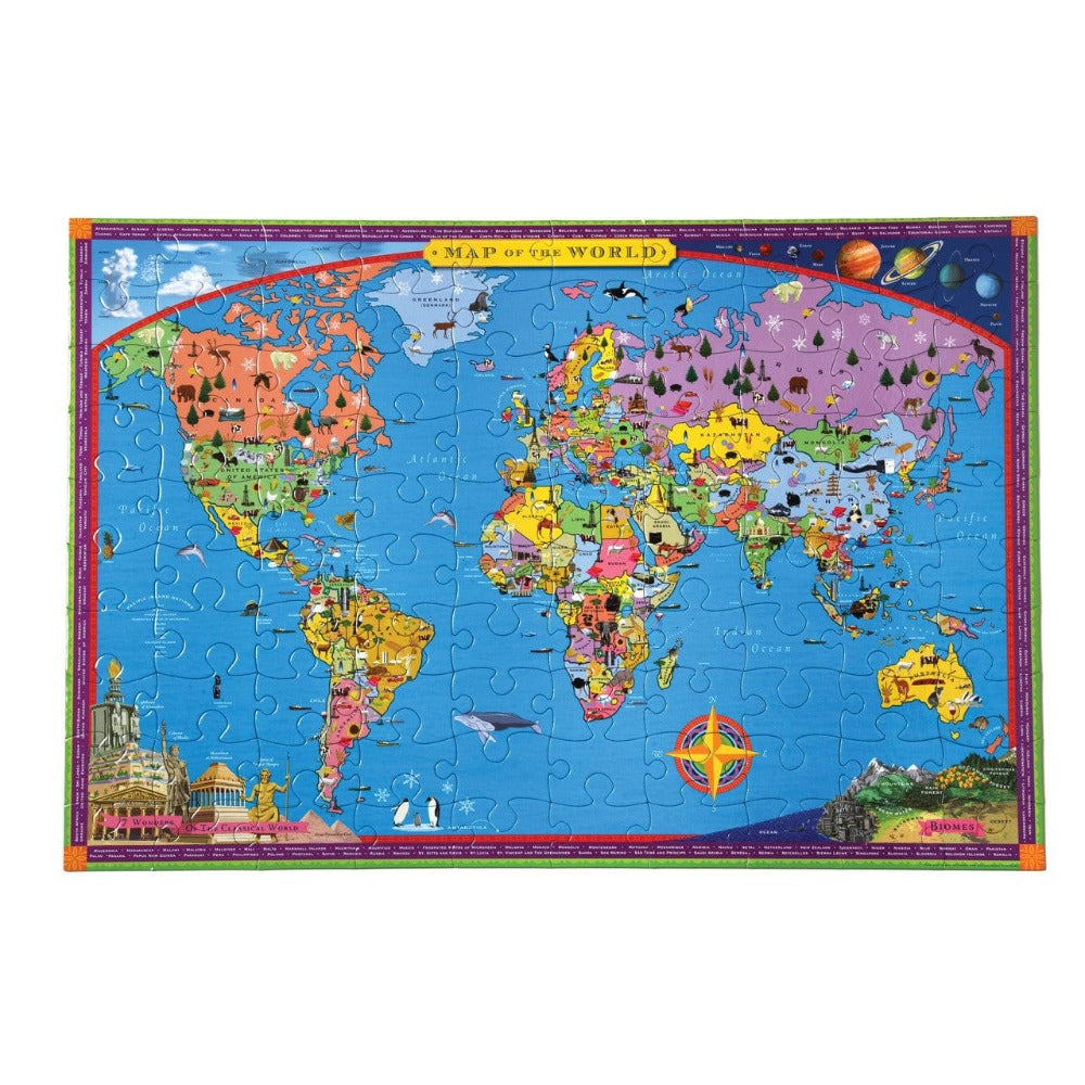 eeBoo 100 Piece Puzzles Default World Map 100 Piece Puzzle