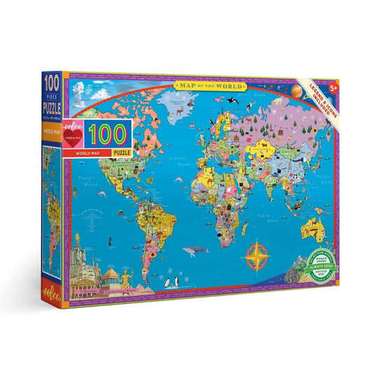 eeBoo 100 Piece Puzzles Default World Map 100 Piece Puzzle