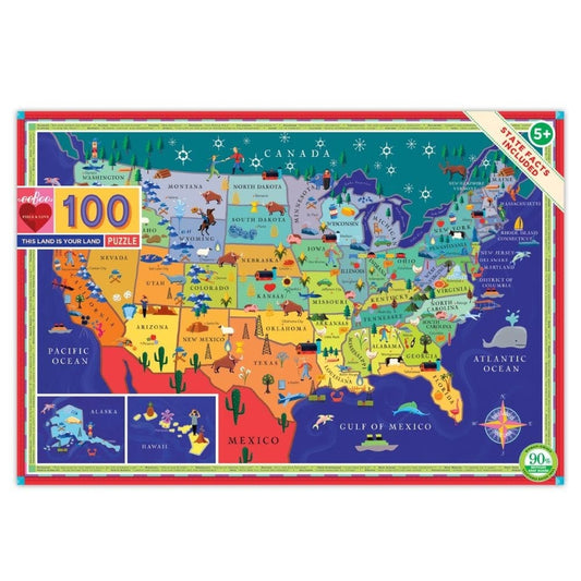 eeBoo 100 Piece Puzzles This Land Your Land 100 Piece Puzzle