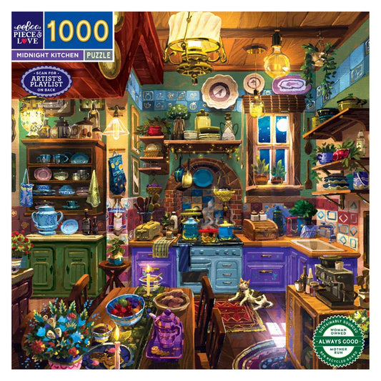 eeBoo 1000 Piece Puzzles Midnight Kitchen 1000 Piece Puzzle