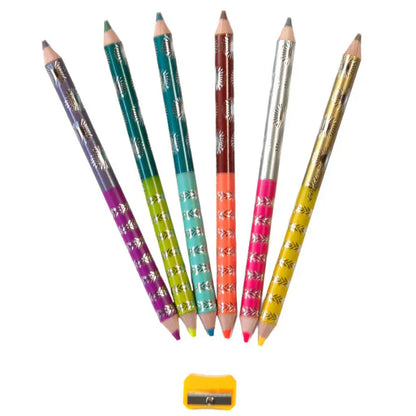 eeBoo Decor Sea Life 6 Jumbo Double Sided Color Pencils