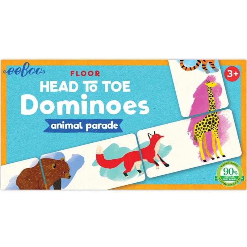 eeBoo Domino Games Default Animal Parade Head To Toe Dominoes