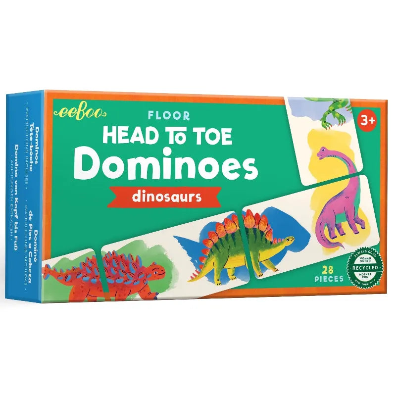 eeBoo Domino Games Dinosaur Head To Toe Dominoes