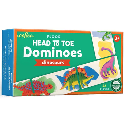 eeBoo Domino Games Dinosaur Head To Toe Dominoes