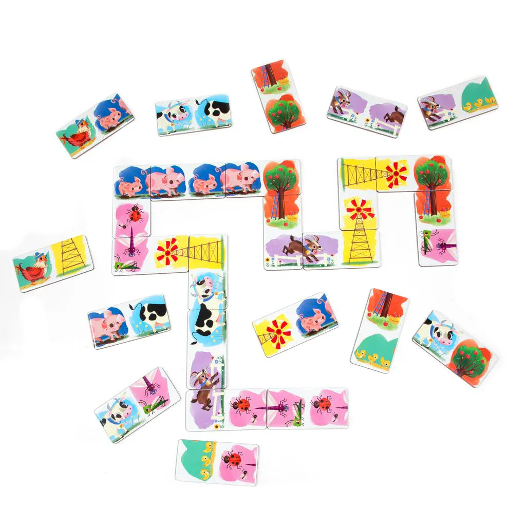 eeBoo Domino Games Little Farm Head to Toe Dominoes