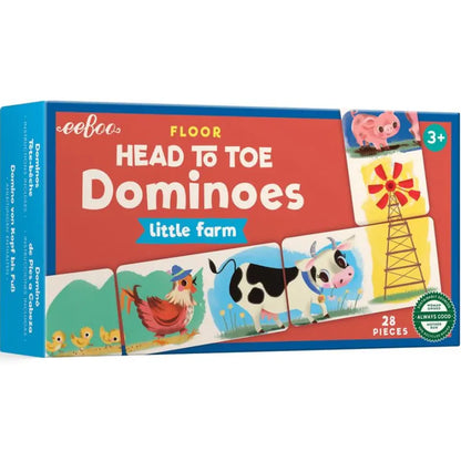 eeBoo Domino Games Little Farm Head to Toe Dominoes