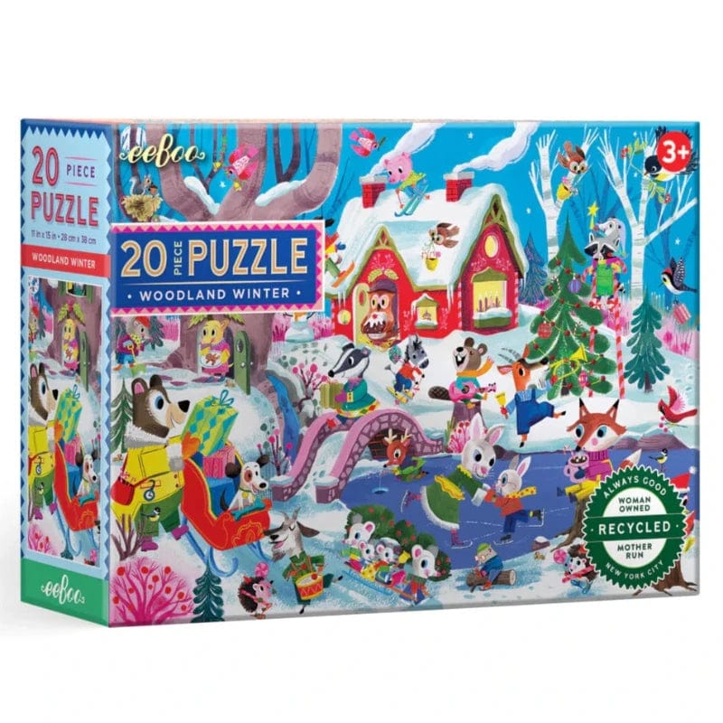 eeBoo Holiday Puzzles Default Woodland Winter 20 Piece Puzzle