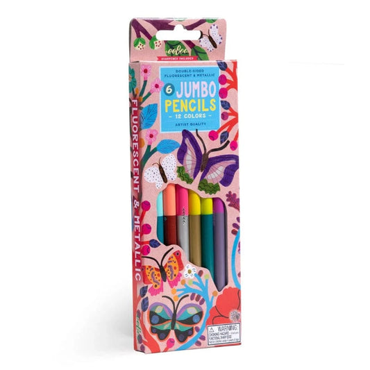 eeBoo Markers, Pens, Brushes & Crayons Default Butterflies 6 Double Sided Color Pencils