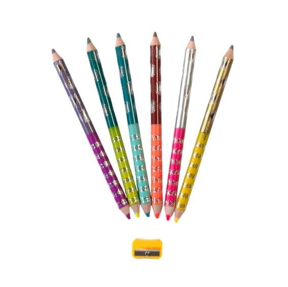 eeBoo Markers, Pens, Brushes & Crayons Default Sweet Celebration 6 Jumbo Double Pencils