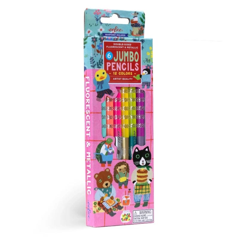 eeBoo Markers, Pens, Brushes & Crayons Default Sweet Celebration 6 Jumbo Double Pencils