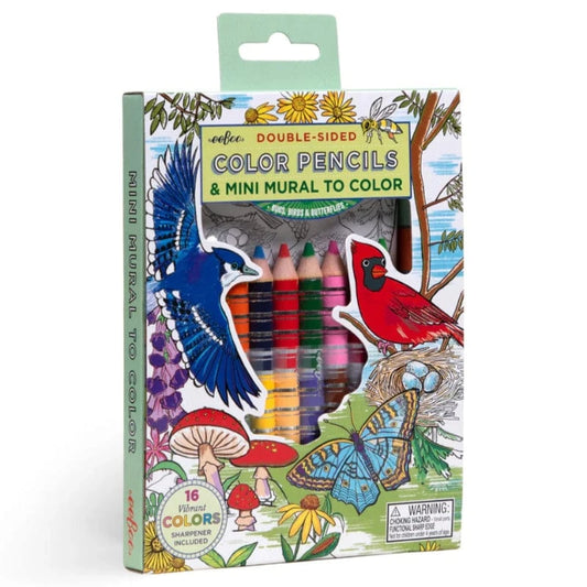 eeBoo Markers, Pens, Brushes & Crayons HOLIDAY Bird & Butterfly Mini Mural