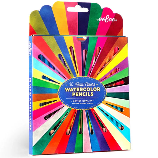 eeBoo Markers, Pens, Brushes & Crayons Rainbow Double-Sided Watercolor Pencils