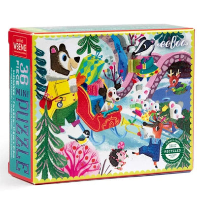 eeBoo Mini Puzzles Default Woodland Holiday Mini Puzzle 36 Piece Puzzle (Assorted Styles)