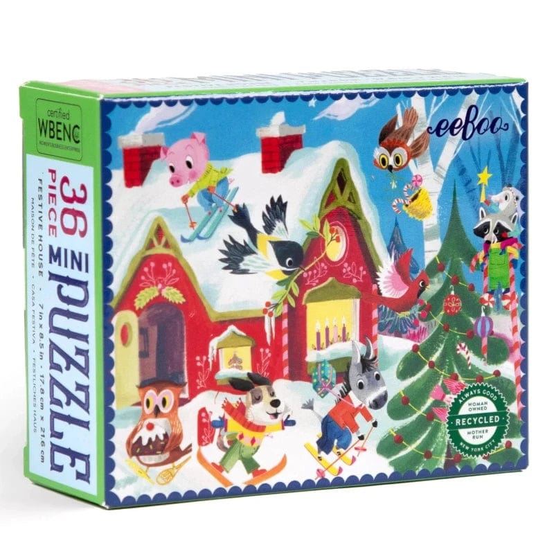 eeBoo Mini Puzzles Default Woodland Holiday Mini Puzzle 36 Piece Puzzle (Assorted Styles)