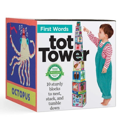 eeBoo Stack and Nest Toys First Words Tot Tower
