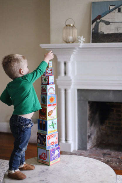 eeBoo Stack and Nest Toys First Words Tot Tower