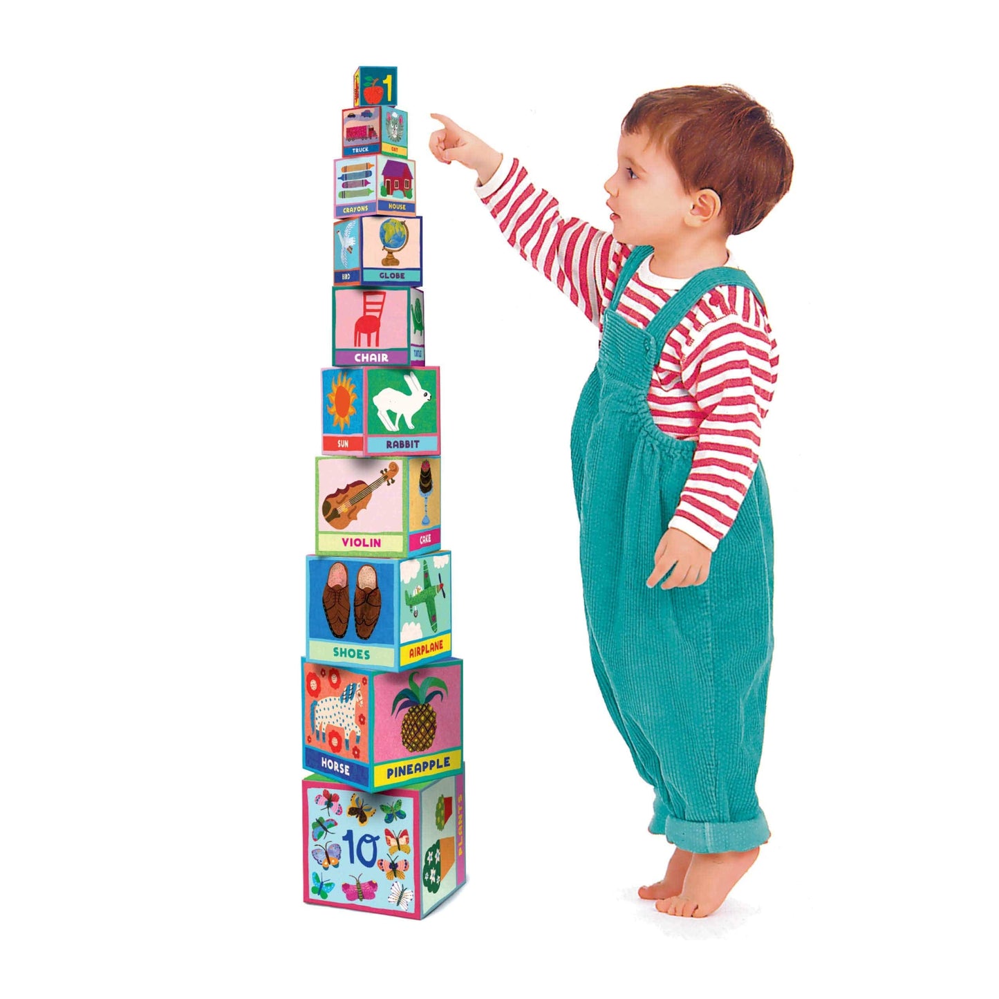 eeBoo Stack and Nest Toys First Words Tot Tower