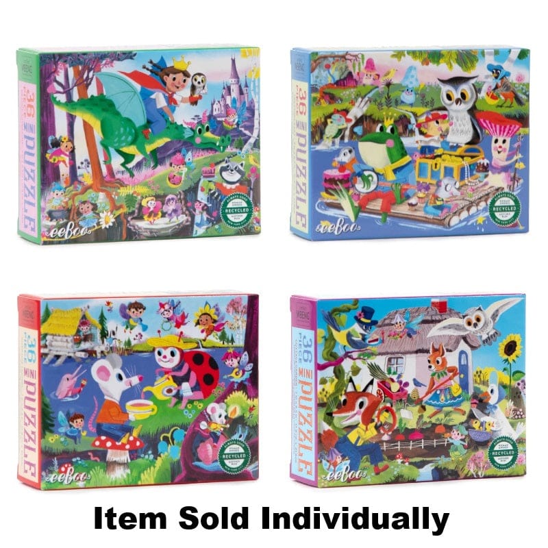 eeBoo Under 100 Piece Puzzles Fairies & Tales 36 Piece Mini Puzzle (Assorted Styles)