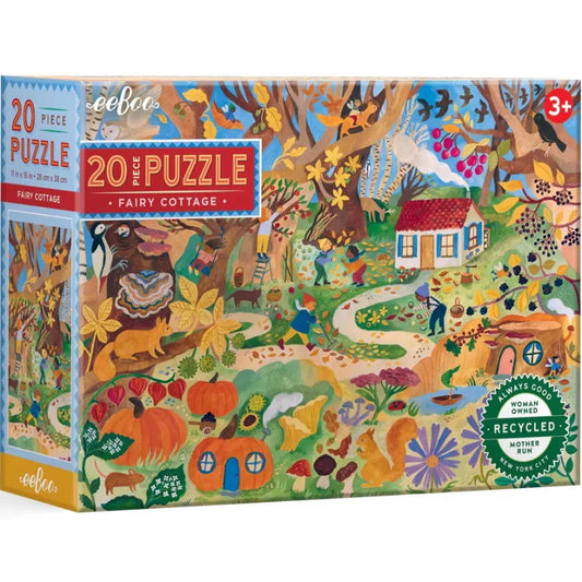eeBoo Under 100 Piece Puzzles Fairy Cottage 20 Piece Puzzle