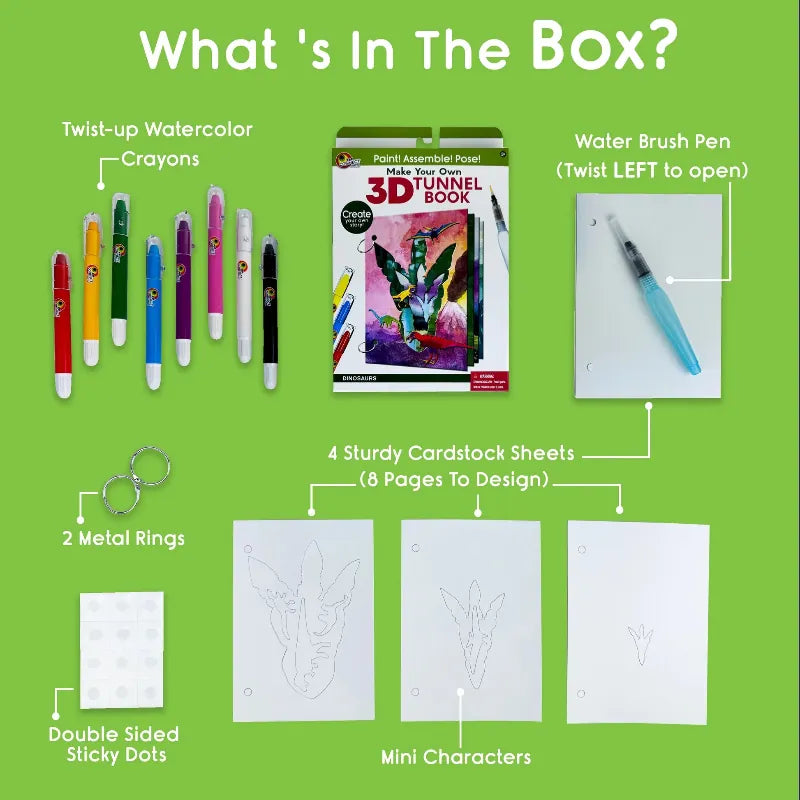 EyeConnect Crafts Art & Craft Activity Kits Default 3D Tunnel Book Kit - Dinos