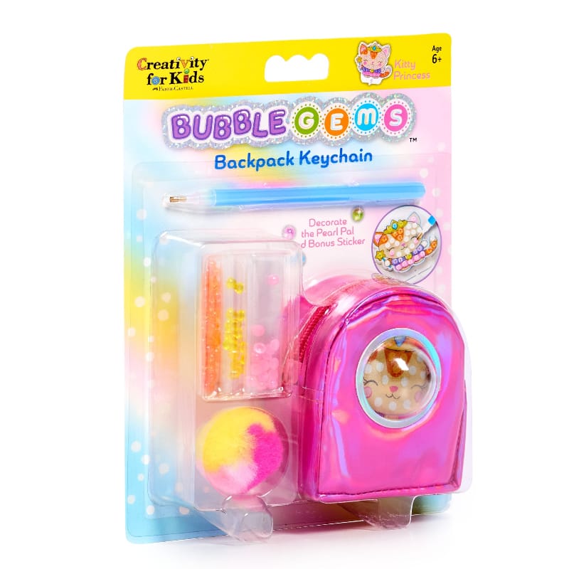 Faber-Castell Art & Craft Activity Kits Bubble Gems Backpack Keychain Kitty Princess