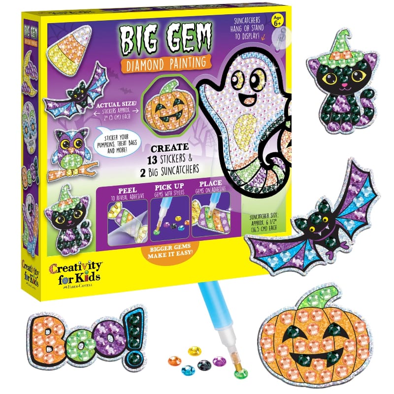 Faber-Castell Art & Craft Activity Kits Halloween Big Gem Diamond Painting