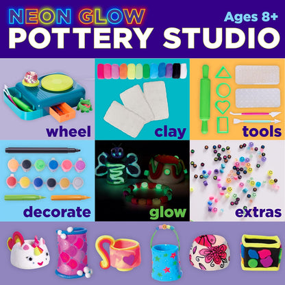 Faber-Castell Art & Craft Activity Kits Neon Glow Pottery Studio