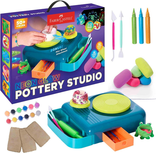 Faber-Castell Art & Craft Activity Kits Neon Glow Pottery Studio